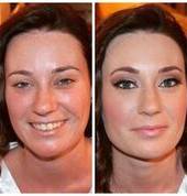 Before and after of makeup