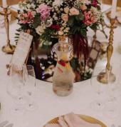 Centre piece flower arrangement and table setup