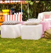 A picnic style setup for an end of year function