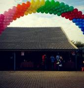 Rainbow Balloon Arch
