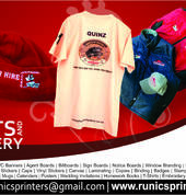 Branding of T-shirts, Caps, Embroidery, Screenprinting, Sublimation printing.  We host the whole of Barron's clothing line.