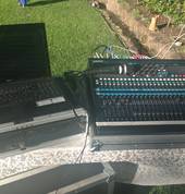 Our Allen & Heath Q24 digital console setting the tone for Kyle Seconna at a wedding gig. Powered with our powerful EV speaker reinforcement.