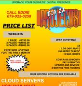 WEB SERVICE PRICE LIST