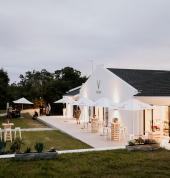 Main reception hall with outdoor area